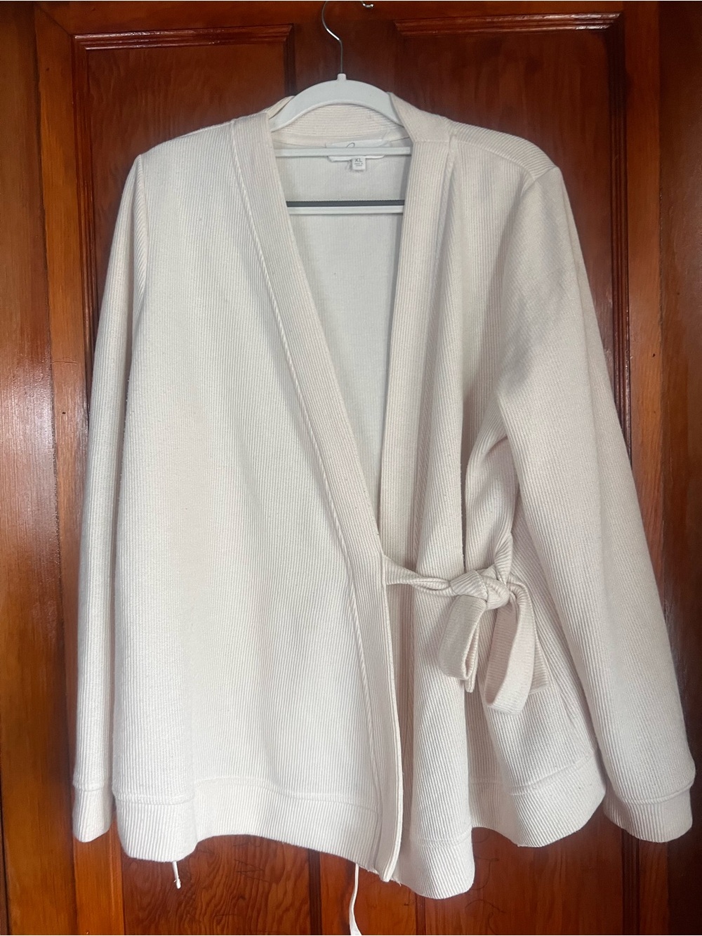 Size xl Cream Wrap Front Knit Sweater Cardigan
